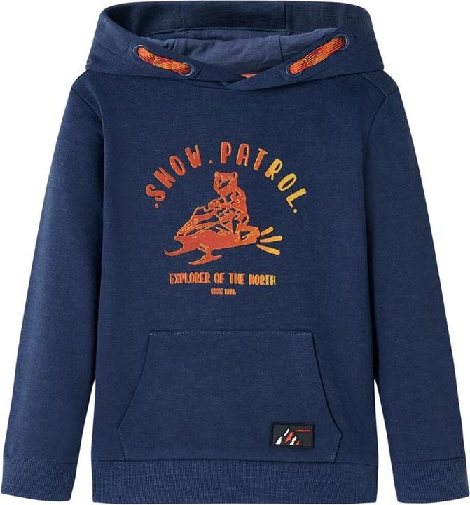 Marineblau Melange und Orange
