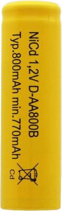 Image du produit AccuCell Accu Flat Top, Mignon AA sans cosse à souder (1 pcs, AA, 600 mAh, Batterie)