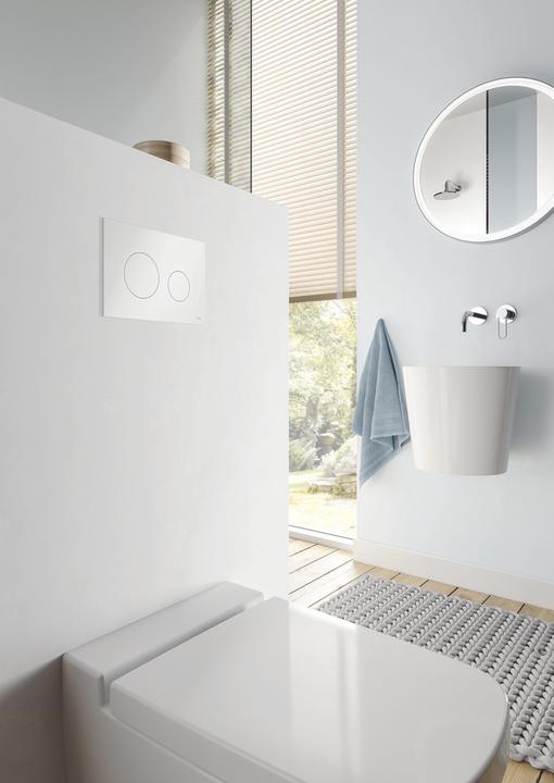 Actual product image Magni Toilet push plate TECEloop white, plastic, for 2-flush technology