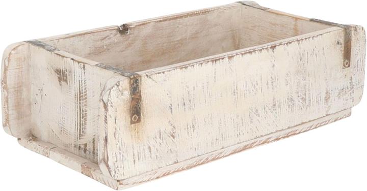 Produktbild Novaliv Holzkiste Vintage Weiss 30 x 15 x 10 cm Alte Ziegelform Holz EIN KAMMER Allzweckkiste aus rec (15 cm, 1x)