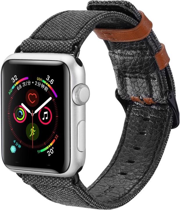 Productafbeelding Dux Ducis Apple Watch 38 / 40mm - leren bandje zwart (40 mm, Kunstleer)
