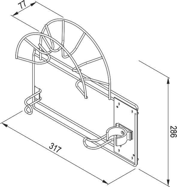 Actual product image OK-Line Wire hose holder with vacuum cleaner tube clip (1 pcs.)