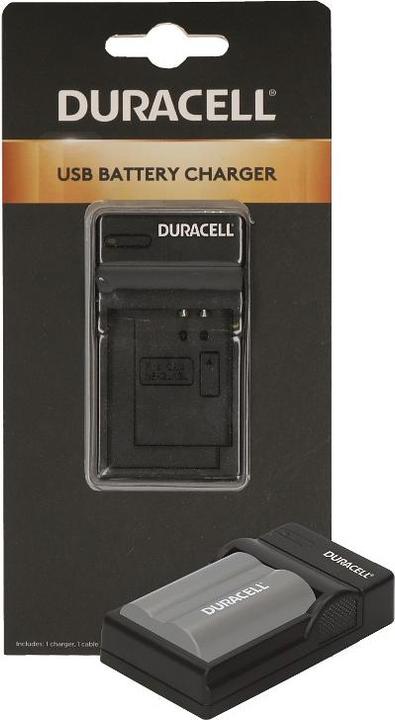 Image du produit Duracell Chargeur avec câble USB pour DRNEL3/EN-EL3/EN-EL3a (Chargeur de batterie d'appareil photo)