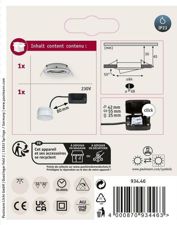 Produktbild Paulmann Einbauleuchte Nova Set (460 lm)