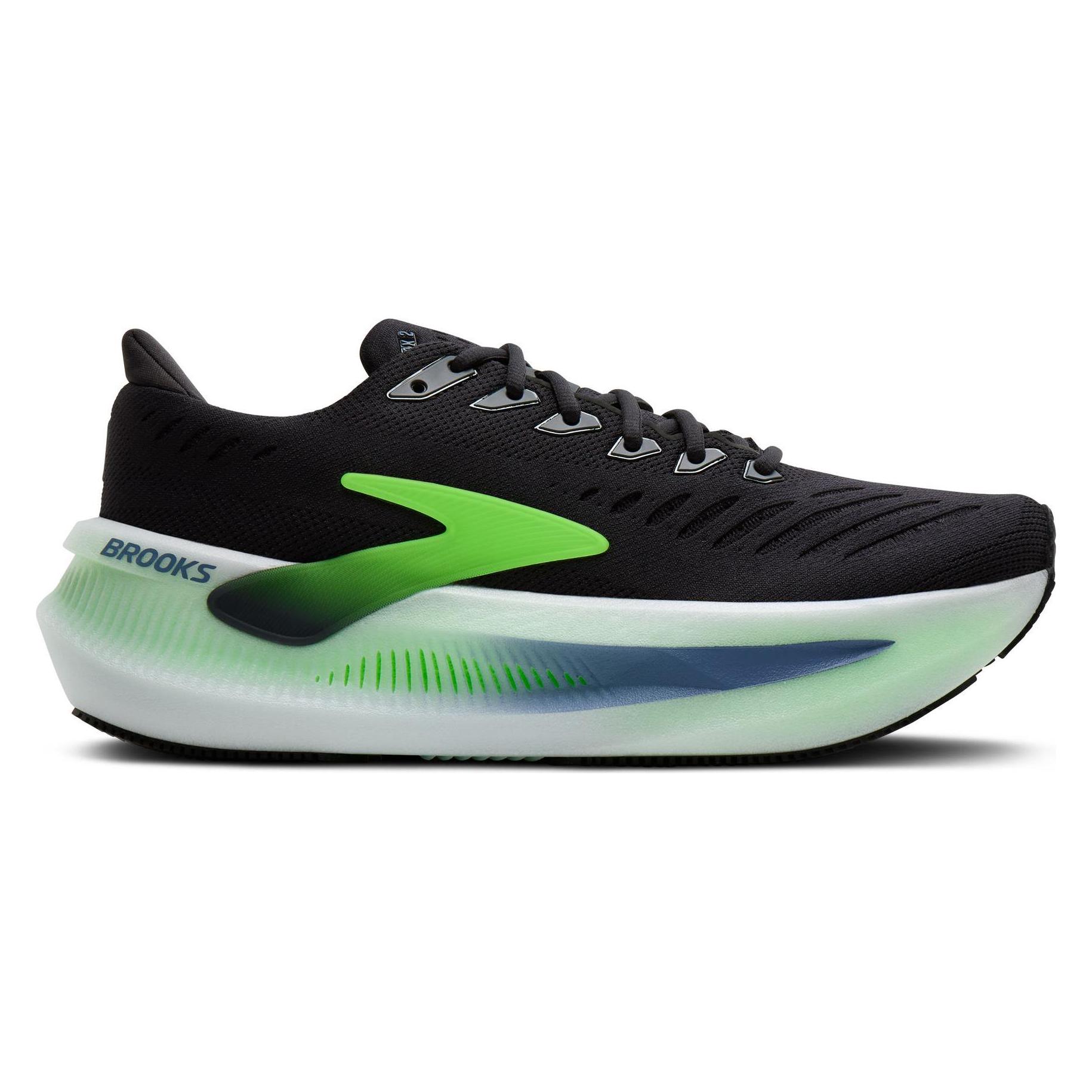 Brooks Running, Mannen, Hardloopschoenen, Brooks Glycerin Max 2 - Phantom/White/Green Gecko (43), Groen, Veelkleurig, Wit, Zwart