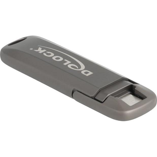 Delock USB 20 Gbps USB-C Speicherstick 256 GB, Lesegeschwind (256 GB, USB-C), USB Stick, Grau
