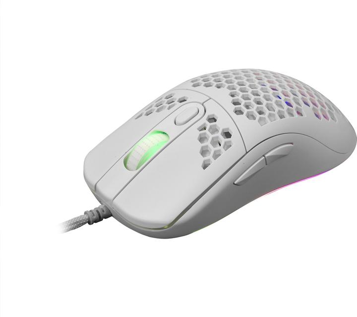 Actual product image White Shark Extremely light gaming mouse Galahad White, 72g (Cable)
