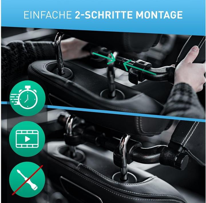 Actual product image Flipline Auto-Kopfstütze, schwarze Nähte