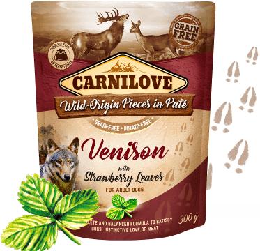Image du produit Carnilove Dog Adult Pouch Paté cerf & feuilles de fraisier (Adulte, 1 pcs, 300 g)