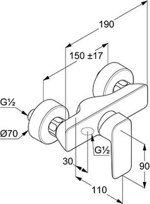 Image du produit Kludi Mitigeur de douche PURE&STYLE DN 15 chromé