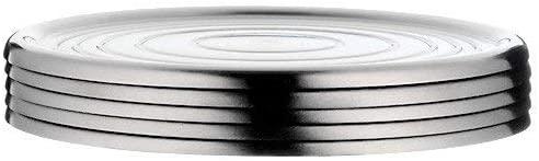 Productafbeelding WMF Glasplaat Glazen Onderzetters Onderzetters Set 6st LoftBar Roestvrij Staal Frosted (6 x, Glazen onderzetter)