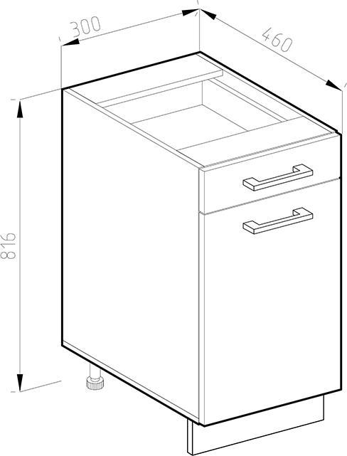 Produktbild Vicco Apothekerschrank R-Line (30 x 46 x 81.5 cm)