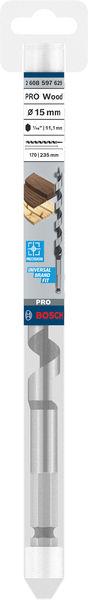 Produktbild Bosch Professional Zubehör PRO Wood Holzschlangenbohrer, 15 x 170 x 235 mm (11.1 mm)