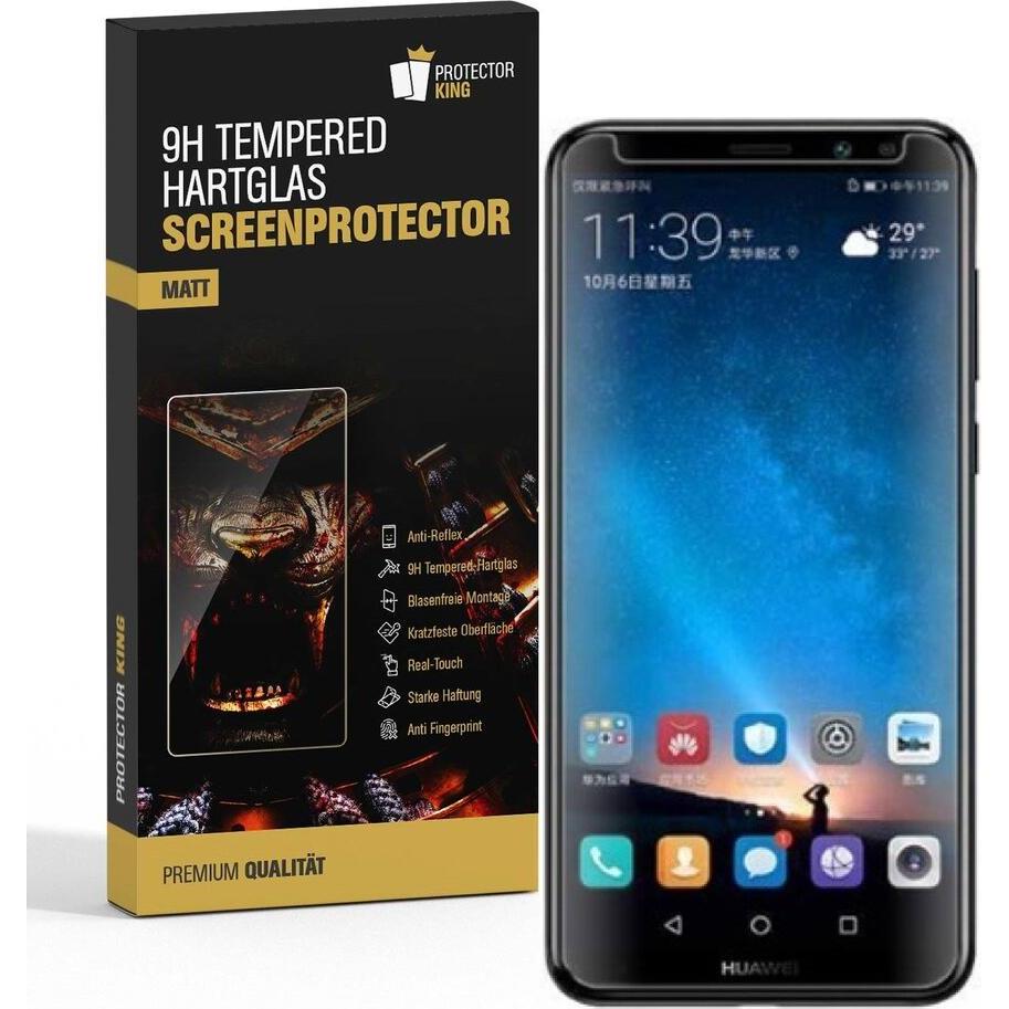 Protectorking 2x Echtes Tempered 9H Panzerhartglas Matt Entspiegelt (2 Stück, Huawei Mate 10 Lite), Smartphone Schutzfol...