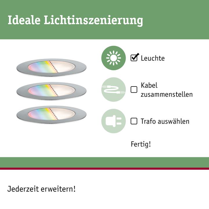 Actual product image Paulmann 94752 Lighting system Plug & Shine LED outdoor recessed luminaires Basic set LED 6 W (100 lm, IP67)