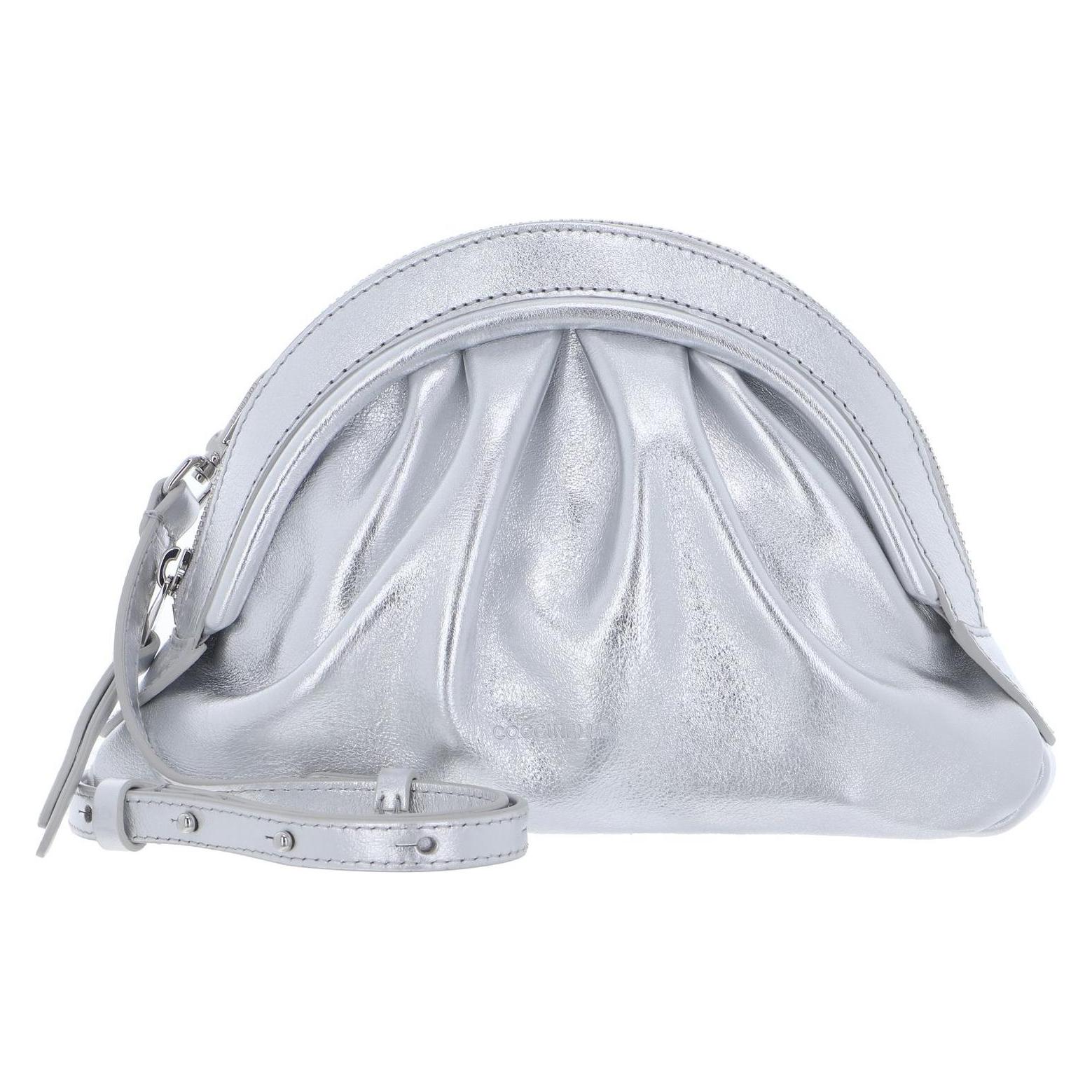 Coccinelle, Damen, Handtasche, Cheek Smooth Crossbody, Silber