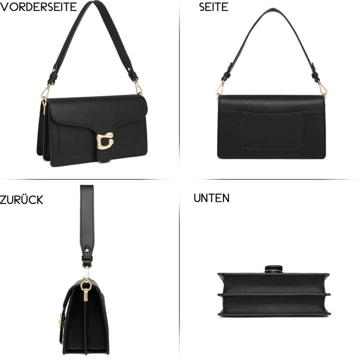 Produktbild Only-Bags.Store Umhängetasche Schultertasche Abendtasche Clutch mit 2 abnehmbaren breiten Riemen Kreditkartenfächer