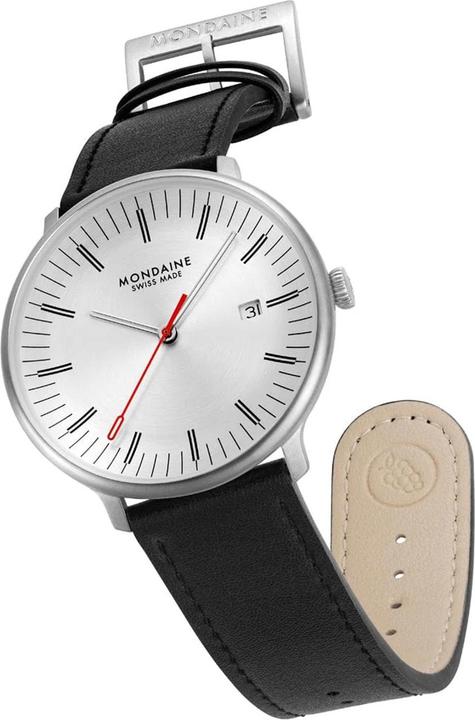 Produktbild Mondaine MLE.41210.LBV Herrenuhr Doppio 41mm (Analoguhr, Swiss Made, 41 mm)