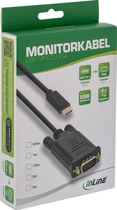 Produktbild InLine USB Display Kabel (2 m, VGA)
