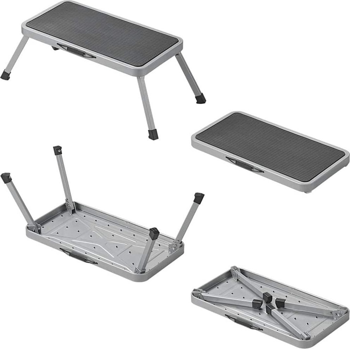 Produktbild ProPlus Einzeltrittstufe klappbar für Werkstatt, Haushalt, Wohnwagen oder Wohnmobil (Trittleiter, 50 cm)