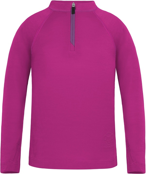 Actual product image Normani Kids merino long sleeve with 1/4 zip "Nyapari" - 9545 (122, 128, 125 B)