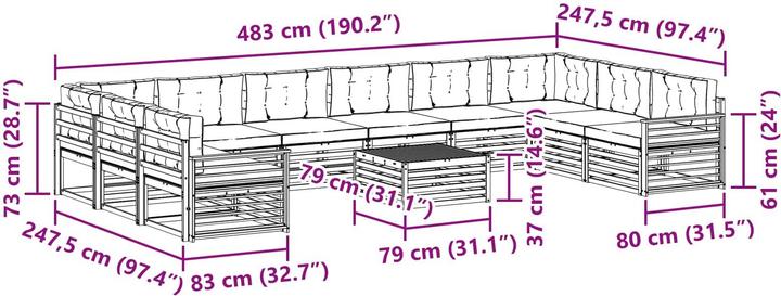 Produktbild vidaXL Outdoor-Sofa