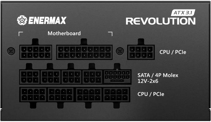 Image du produit Enermax Power Supply 1200W Revolution3 80+ Gold Black ATX3.1 (1200 W)