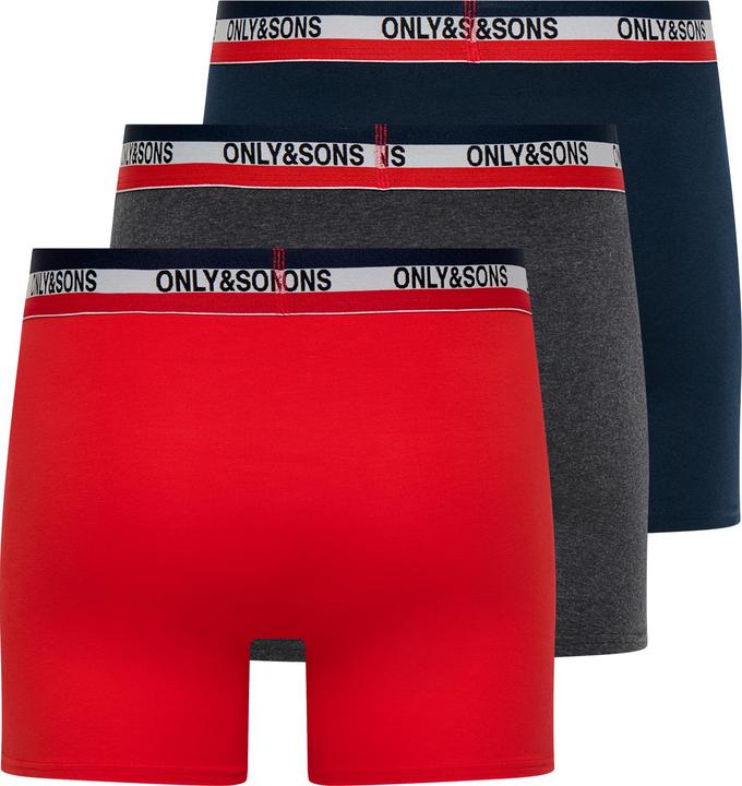 Immagine prodotto Only & Sons Onsfitz Solid Boxer 3pack Noos (S, confezione da 3)