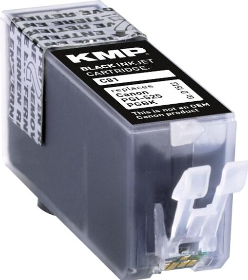 Produktbild KMP C81 Tintenpatrone kompatibel mit PGI-525 PGBK (BK)