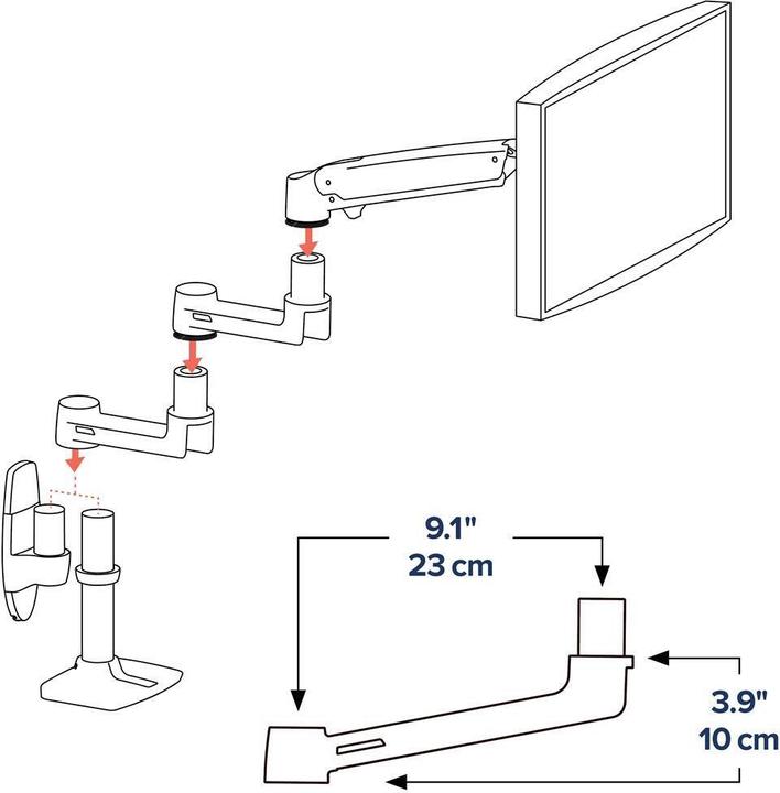 Productafbeelding Ergotron LX Uitbreiding (Tabel, 34", 11.30 kg)