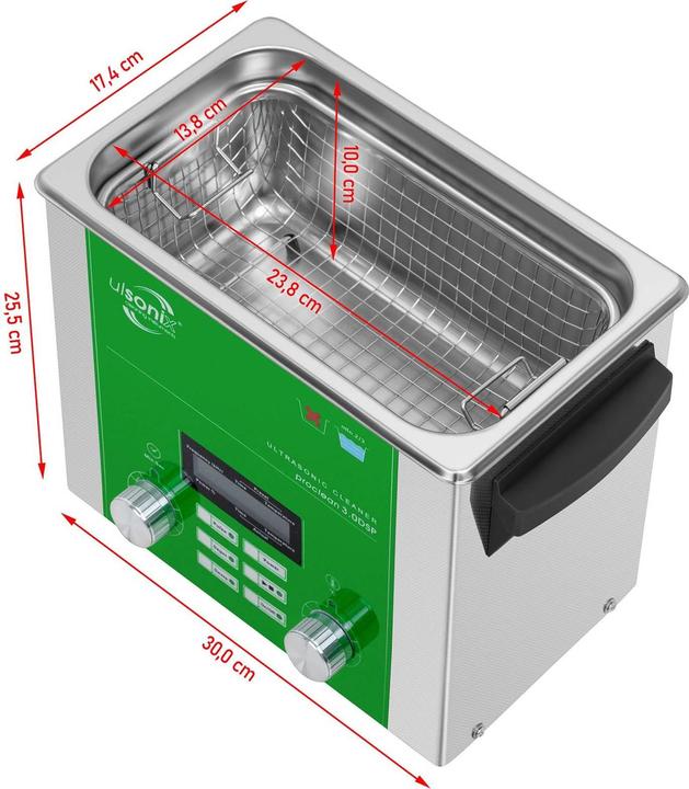 Actual product image Ulsonix Ultrasonic Cleaner - 3 litres - degas - sweep - pulse (37 kHz, 3000 ml)