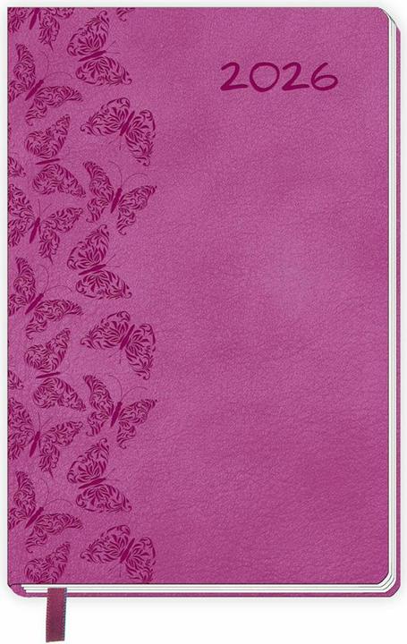 Produktbild Trtsch Taschenkalender A7 Soft Touch Schmetterlinge 2026 (A7, 1 Woche / 2 Seiten)