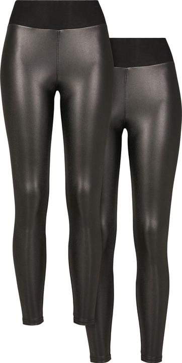 Actual product image Urban Classics Ladies Faux Leather High Waist Leggings 2-Pack (5XL)
