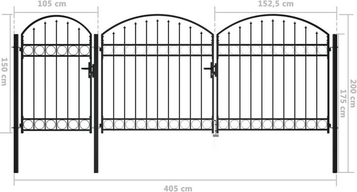 Produktbild vidaXL Gartenzaun-Tor