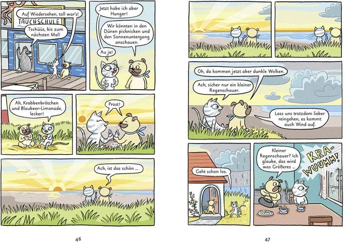 Actual product image Mein Abenteuercomic - Mops und Kätt fahren ans Meer (German, Vera Schmidt, 2021)