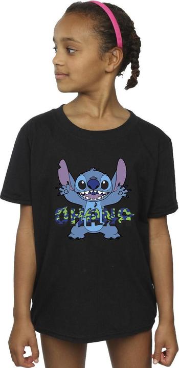 Produktbild Disney Lilo And Stitch Ohana Blue Glitch TShirt Mädchen (128)