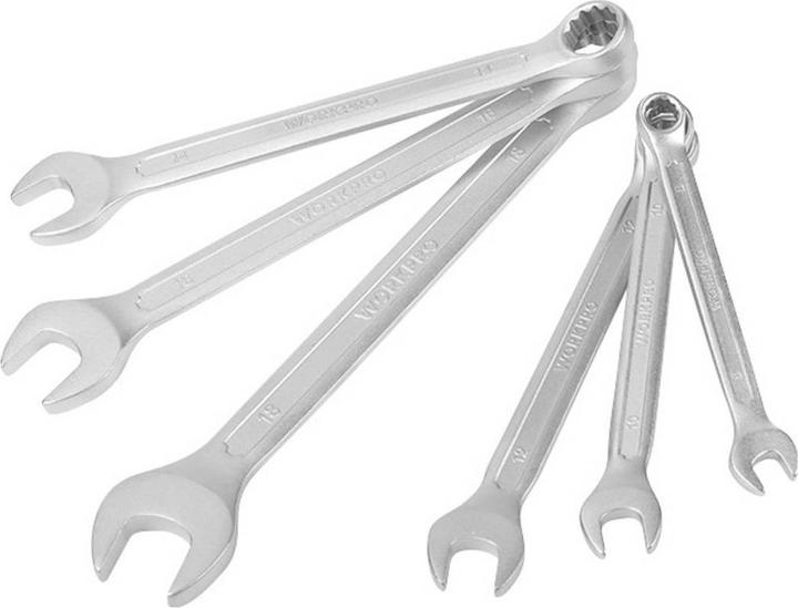 Workpro WP202501 Ring-Maulschlüssel-Satz 6teilig Schlüsselweite (Metrisch) 8 - (10 mm, 12 mm, 14 mm, 16 mm, 18 mm, 8 mm)