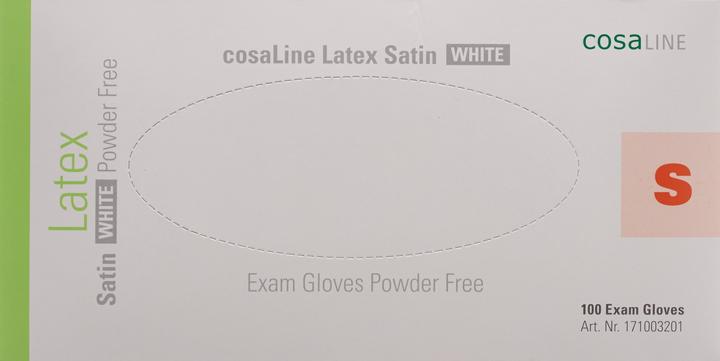 Image du produit CosaLine Gants d'examen Latex Satin blanc non-poudrés (S)