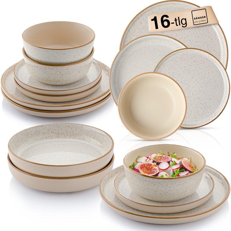 Sänger, Geschirrset, Tafelservice Rio Creme (16 Stück)