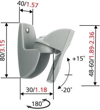 Produktbild Vogels Vlb 500 (1 Paar, Wandmontage, Neigbar, Schwenkbar)