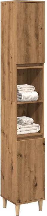 VidaXL Badschrank Hochschrank Badezimmerschrank Badmöbel Schrank Artisan-Eiche