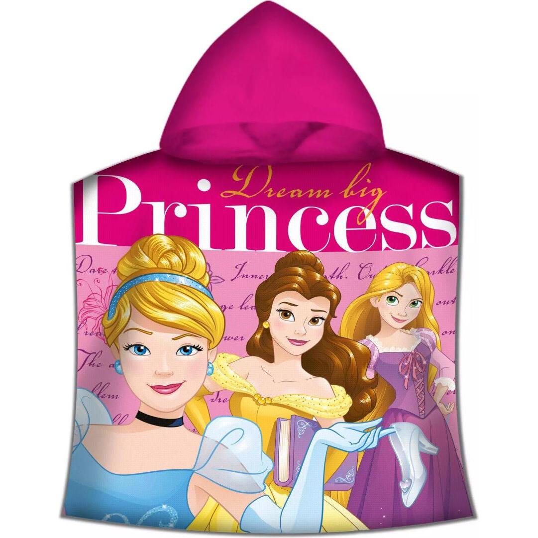 Kids Euroswan, Poncho asciugamano, Disney Prinzessin Dream Strandtuch Poncho 50x100 cm (Schnelltrocknend)