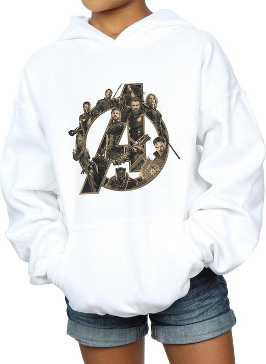 Immagine prodotto Avengers Infinity War Logo Felpa con Cappuccio Ragazze (128)