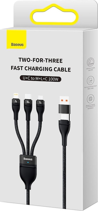 Productafbeelding Baseus Flash serie II USB Type C (1.20 m, USB 3.2 Gen 1)