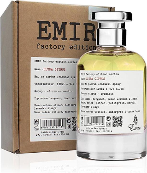 Actual product image Emir Ultra Citrus Eau De Parfum 100ml (Eau de parfum, 100 ml)
