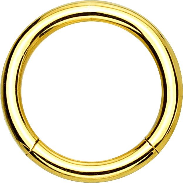 Immagine prodotto Star Piercing Anello a segmenti con cerniera placcato oro (Acciaio chirurgico 316L)