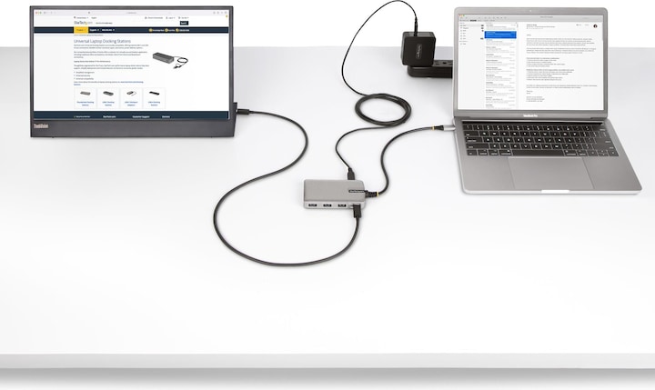 Produktbild StarTech com 4-Port USB-C Hub mit DP Alt Mode Videoausgang 4K 60Hz - USB-C auf 3x USB-A & USB-C, 100 (USB-C, 4 Ports)