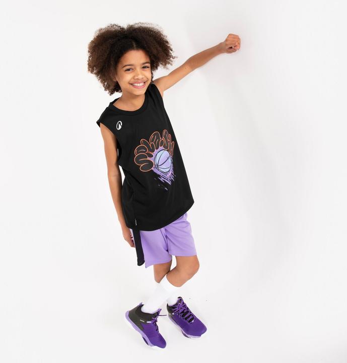 Produktbild Kipsta Kids' Sleeveless Basketball Jersey TS500 Fast - Black
