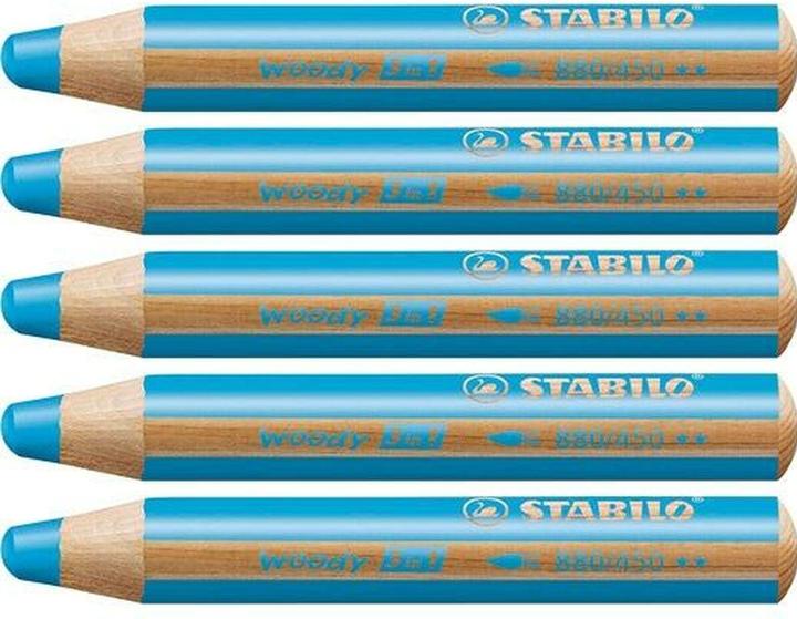 Produktbild STABILO woody 3 in 1 Buntstift (Cyanblau, 1 x)