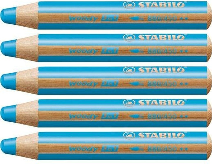 Actual product image STABILO woody 3 in 1 coloured pencil (Cyan blue, 1 x)